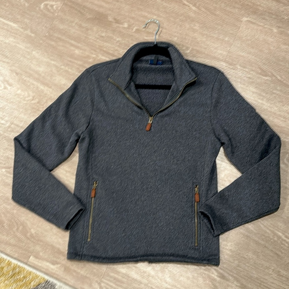 Vineyard vines - size XS charcoal heather quarter zip fleece pullover